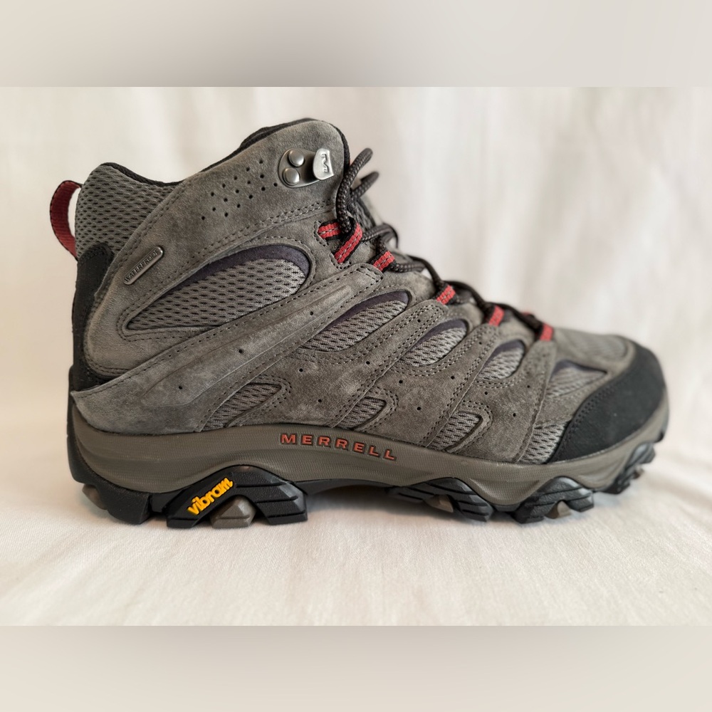 Merrell Moab 3 Waterproof Charcoal and Crimson Hiking Boots
